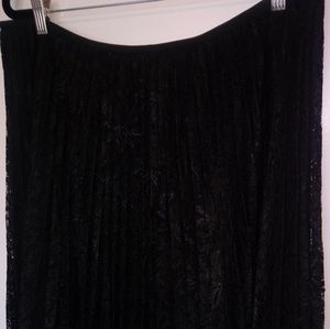 Talbots pleated lace skirt